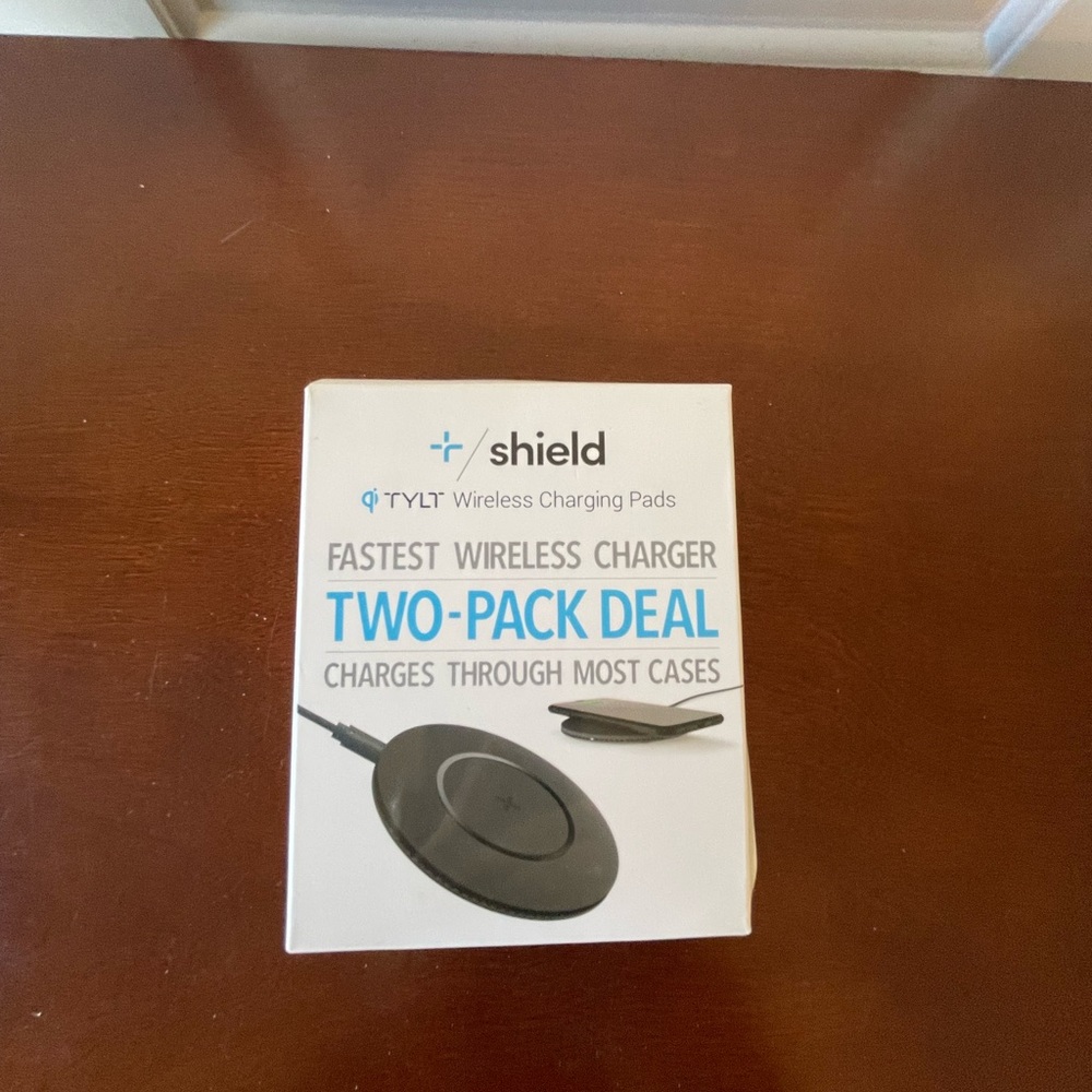 Shield TYLT Wireless Phone Charging Pads.Two-Pack.Fastest Wireless Charger. New!